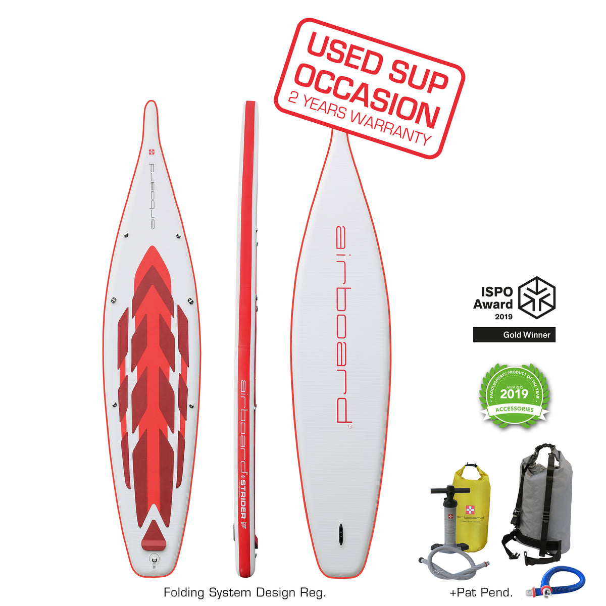 Airboard STRIDER Ultralight Rocket-Perf. 12'6 - Demo-SUP